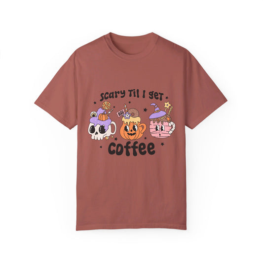 Spooky Coffee Fall Comfort Color Tshirt