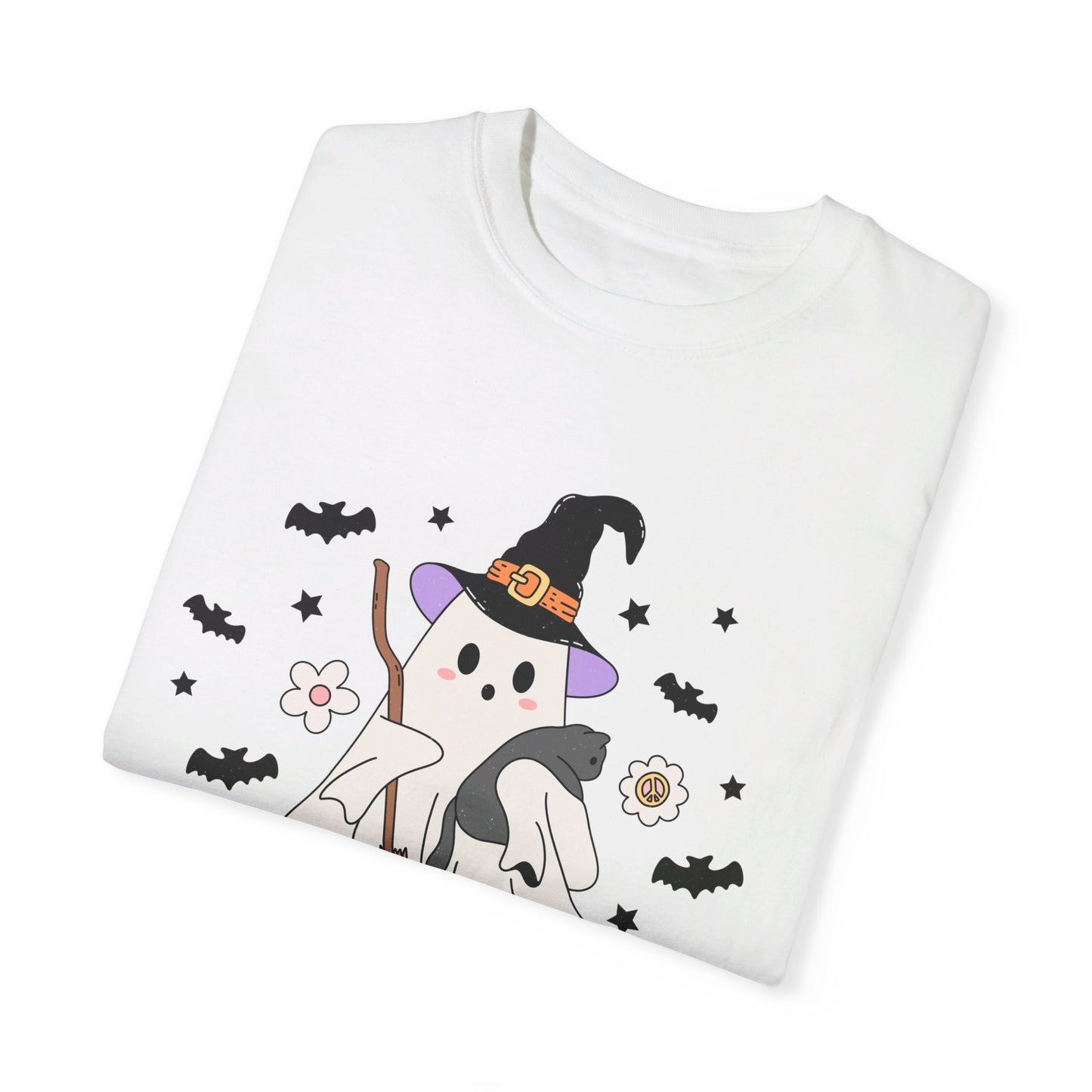 Cute but Creepy Ghost Fall Comfort Colors Cozy Tshirt