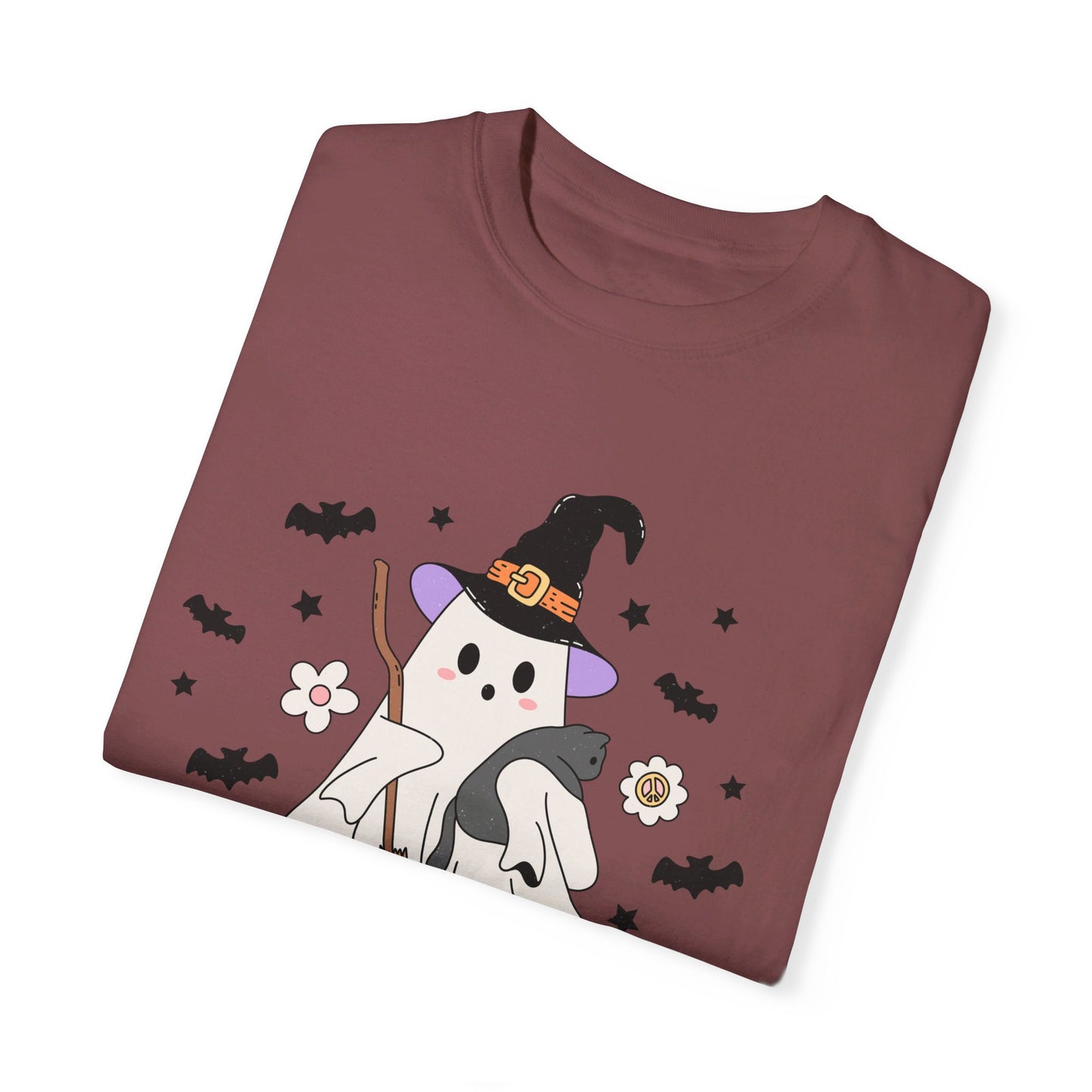 Cute but Creepy Ghost Fall Comfort Colors Cozy Tshirt