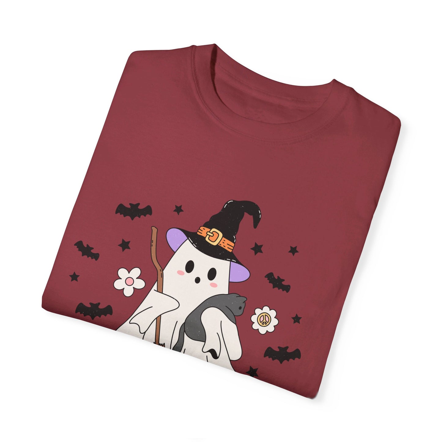 Cute but Creepy Ghost Fall Comfort Colors Cozy Tshirt