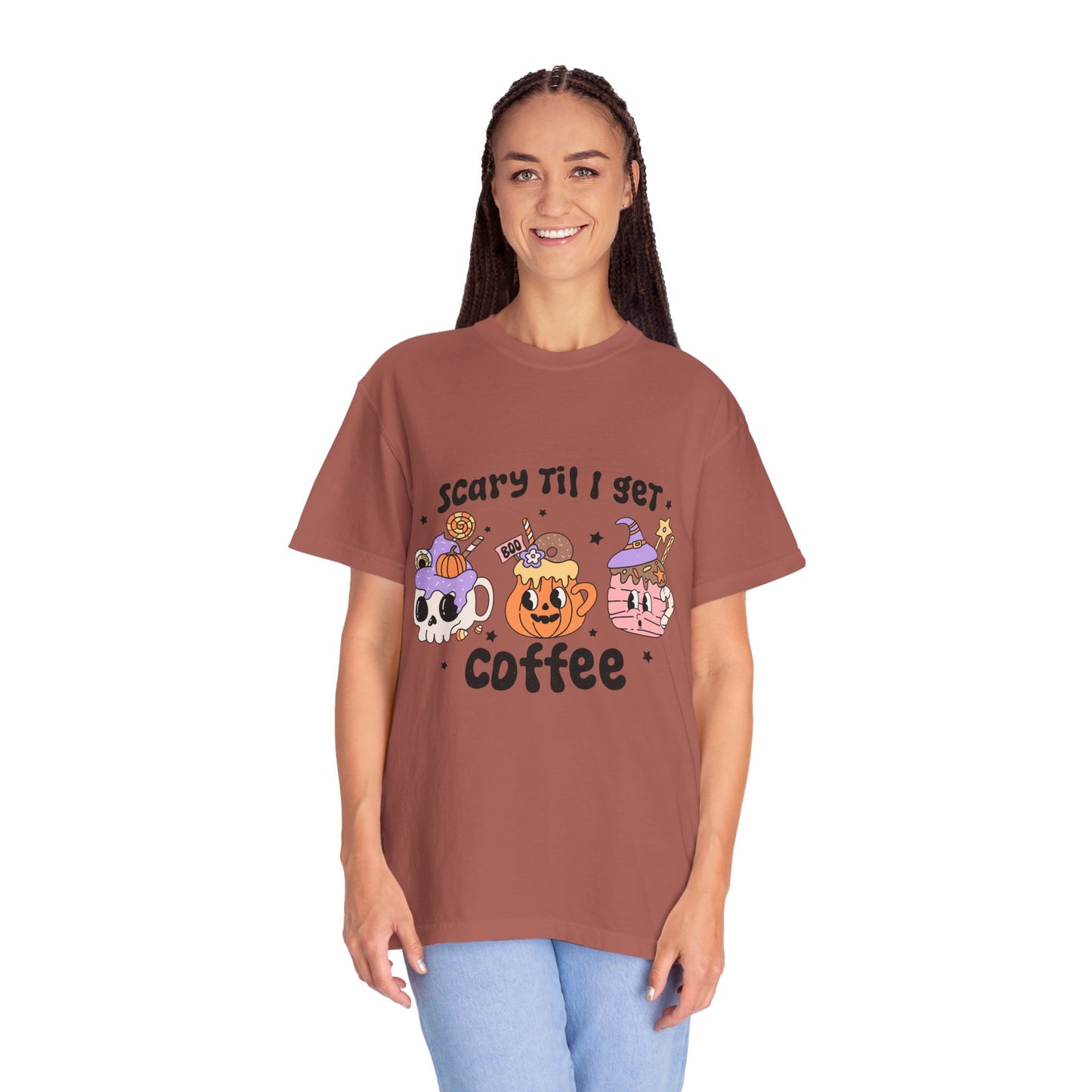 Spooky Coffee Fall Comfort Color Tshirt