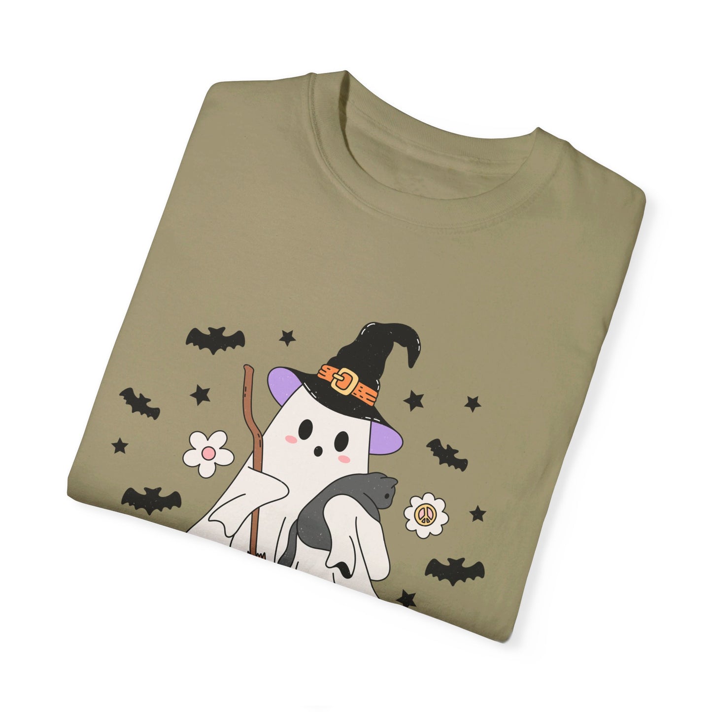 Cute but Creepy Ghost Fall Comfort Colors Cozy Tshirt