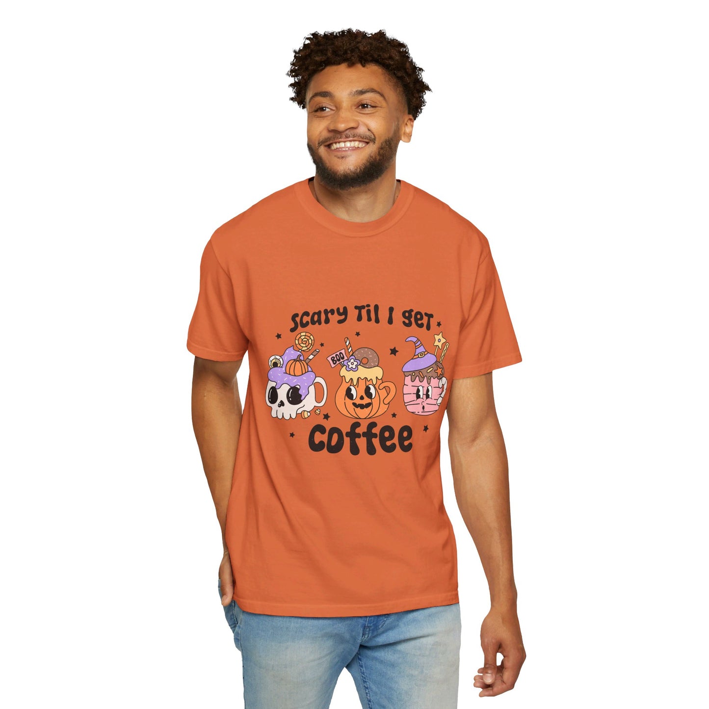 Spooky Coffee Fall Comfort Color Tshirt