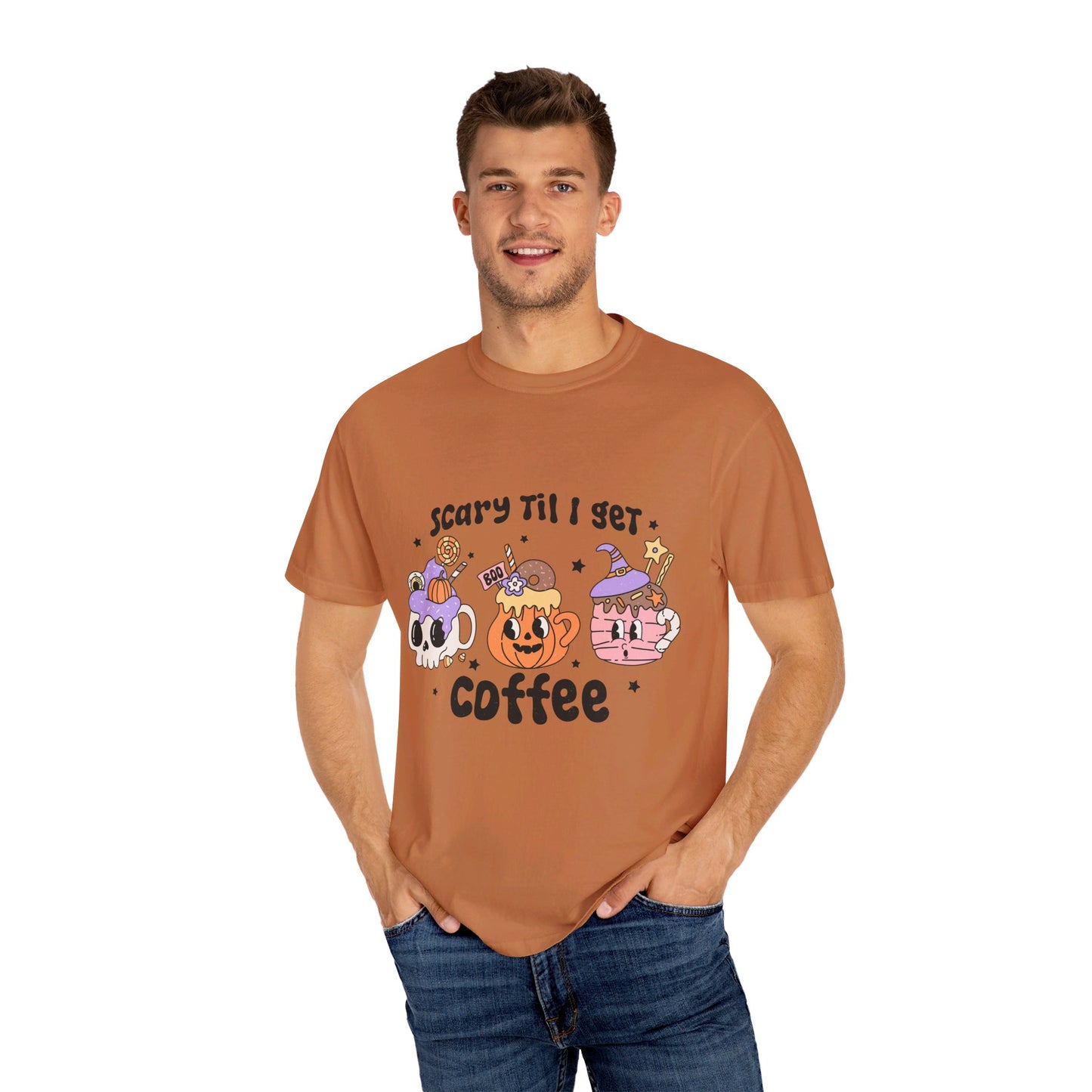 Spooky Coffee Fall Comfort Color Tshirt