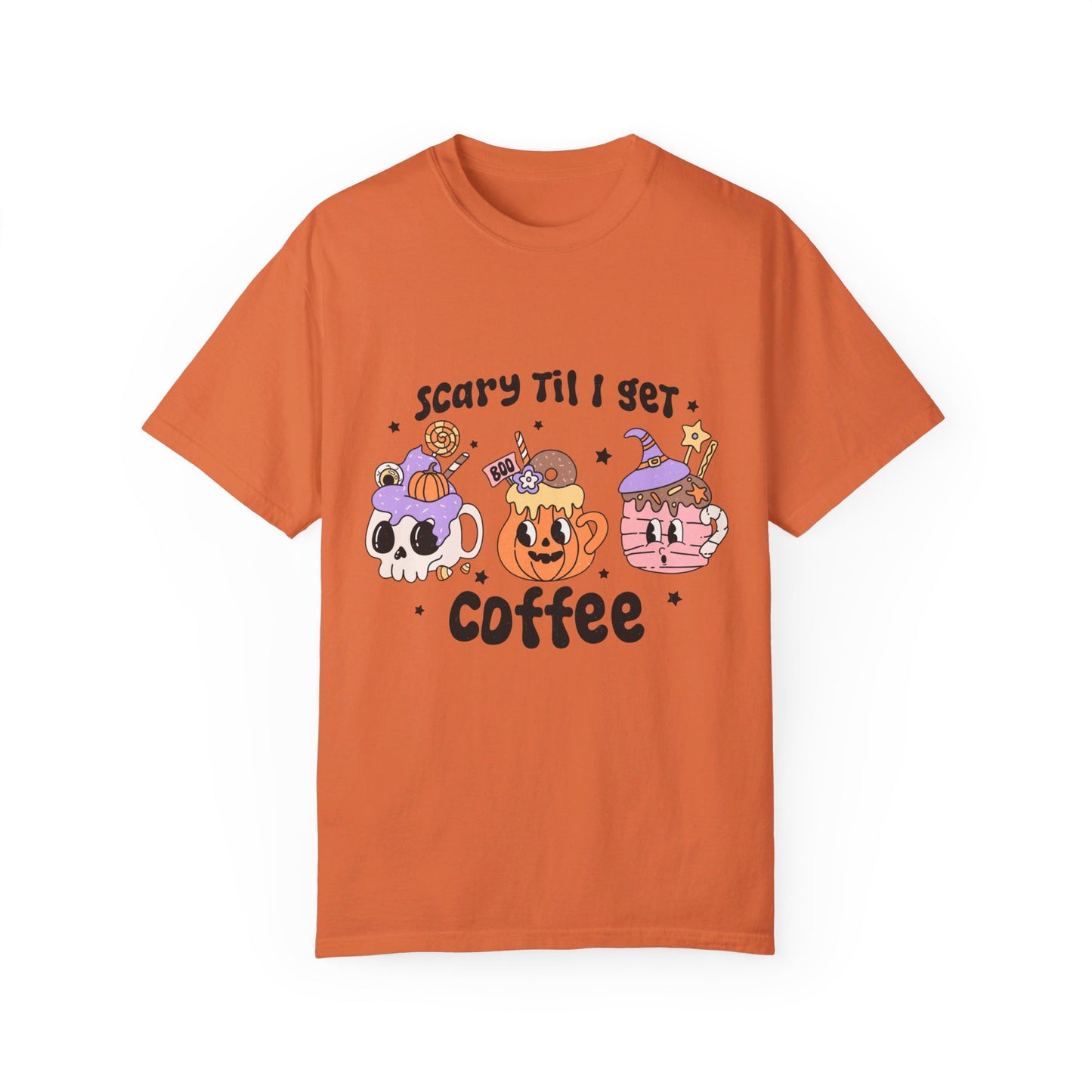 Spooky Coffee Fall Comfort Color Tshirt