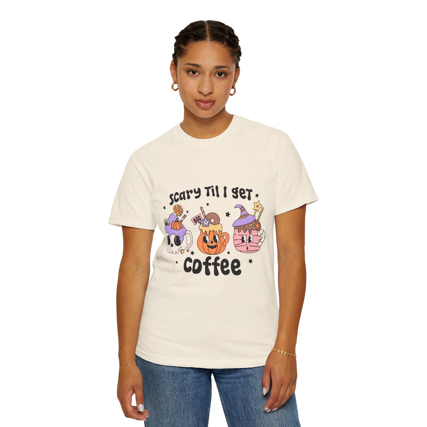 Spooky Coffee Fall Comfort Color Tshirt