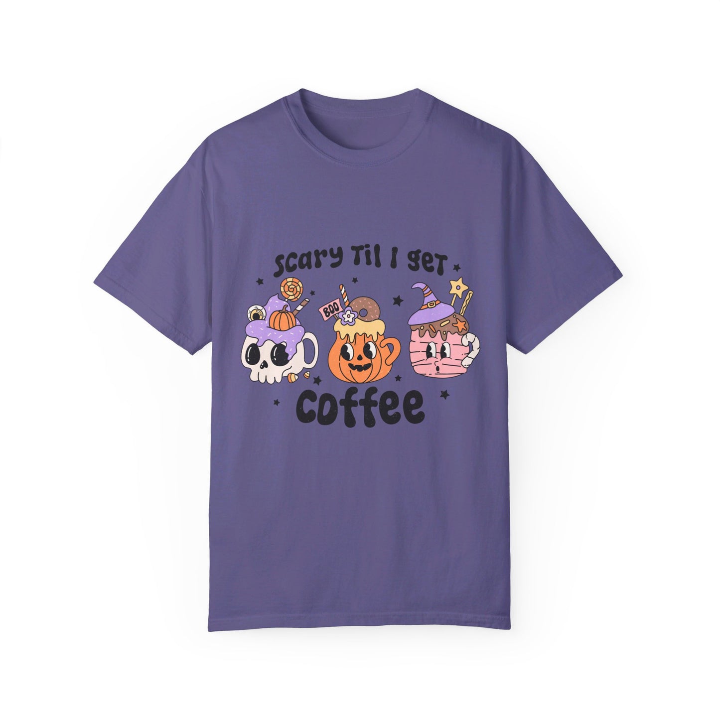 Spooky Coffee Fall Comfort Color Tshirt