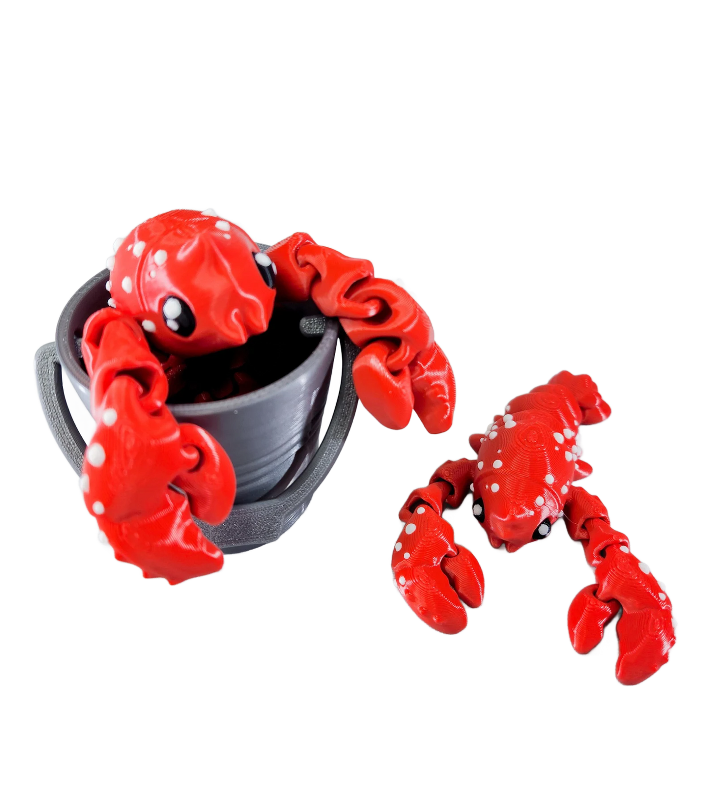 Articulated Lobster and Bucket Fidget Toy Set