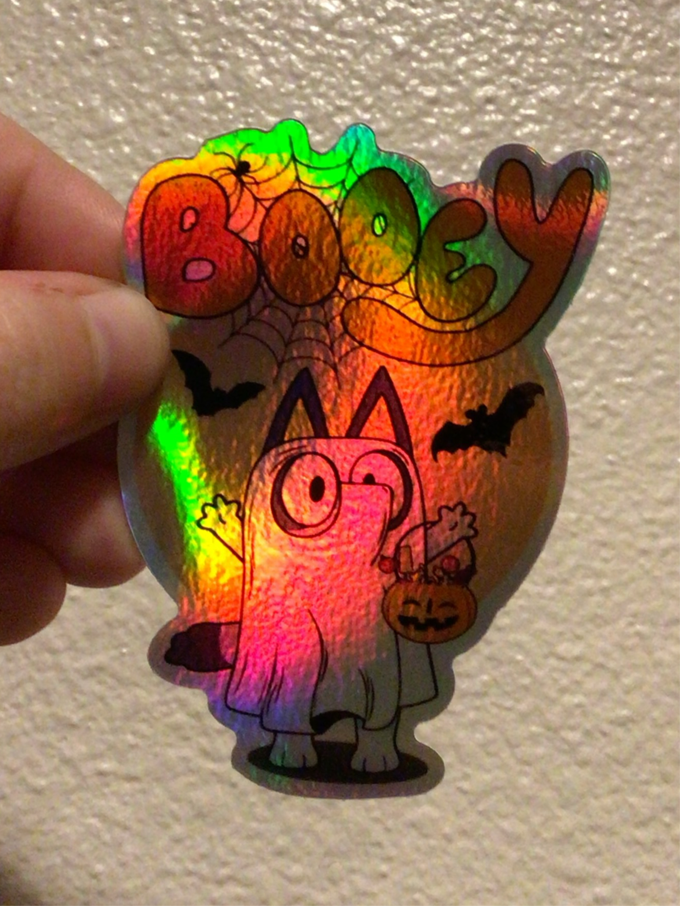 Booey Halloween Bluey Holographic Sticker