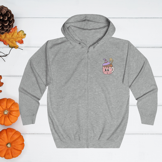 Spooky Coffee Unisex Full Zip Hoodie