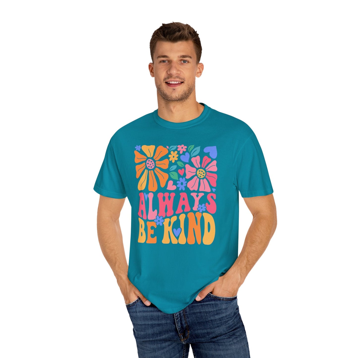 Always Be Kind Floral T - shirt - RainyDayReader