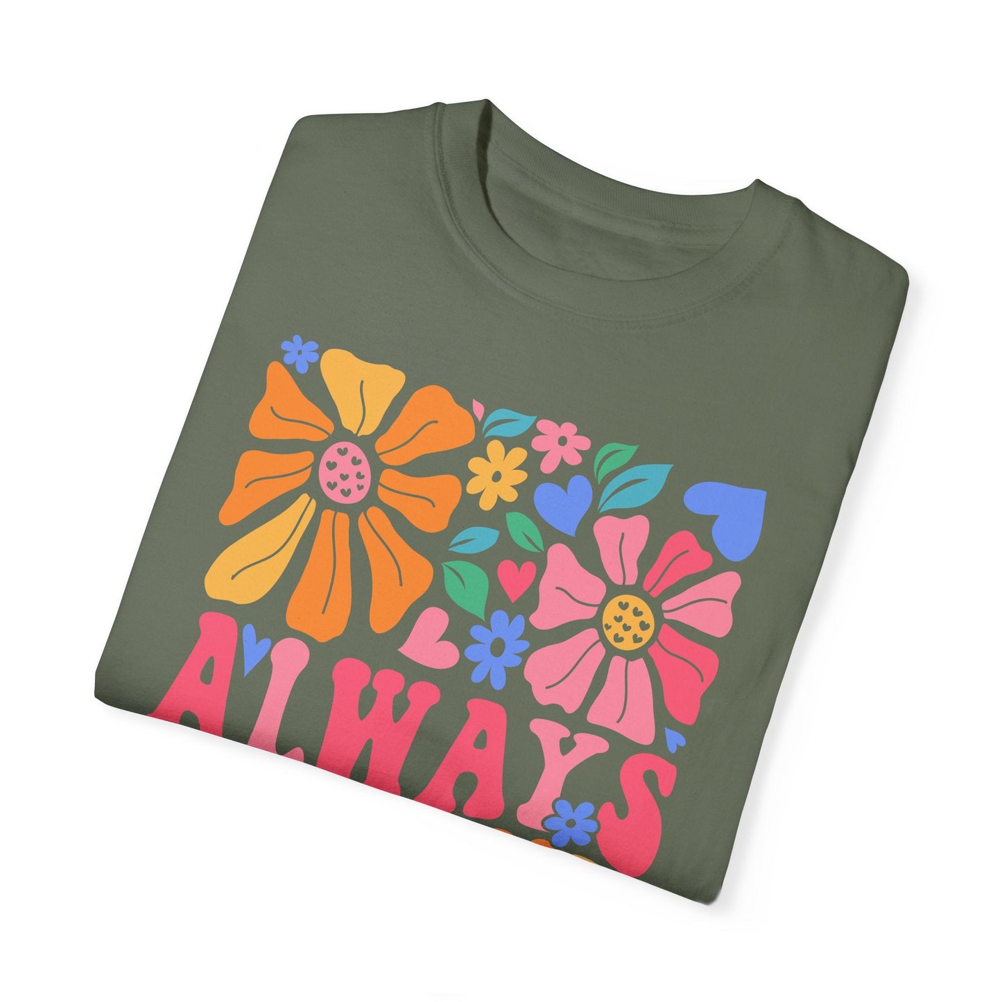 Always Be Kind T-Shirt | Floral Printed T-Shirt | Rainy Day Reader