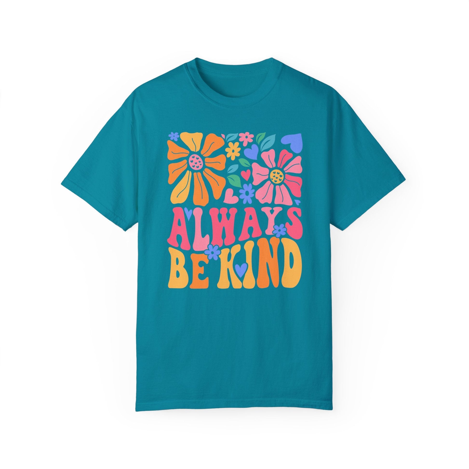 Always Be Kind Floral T - shirt - RainyDayReader