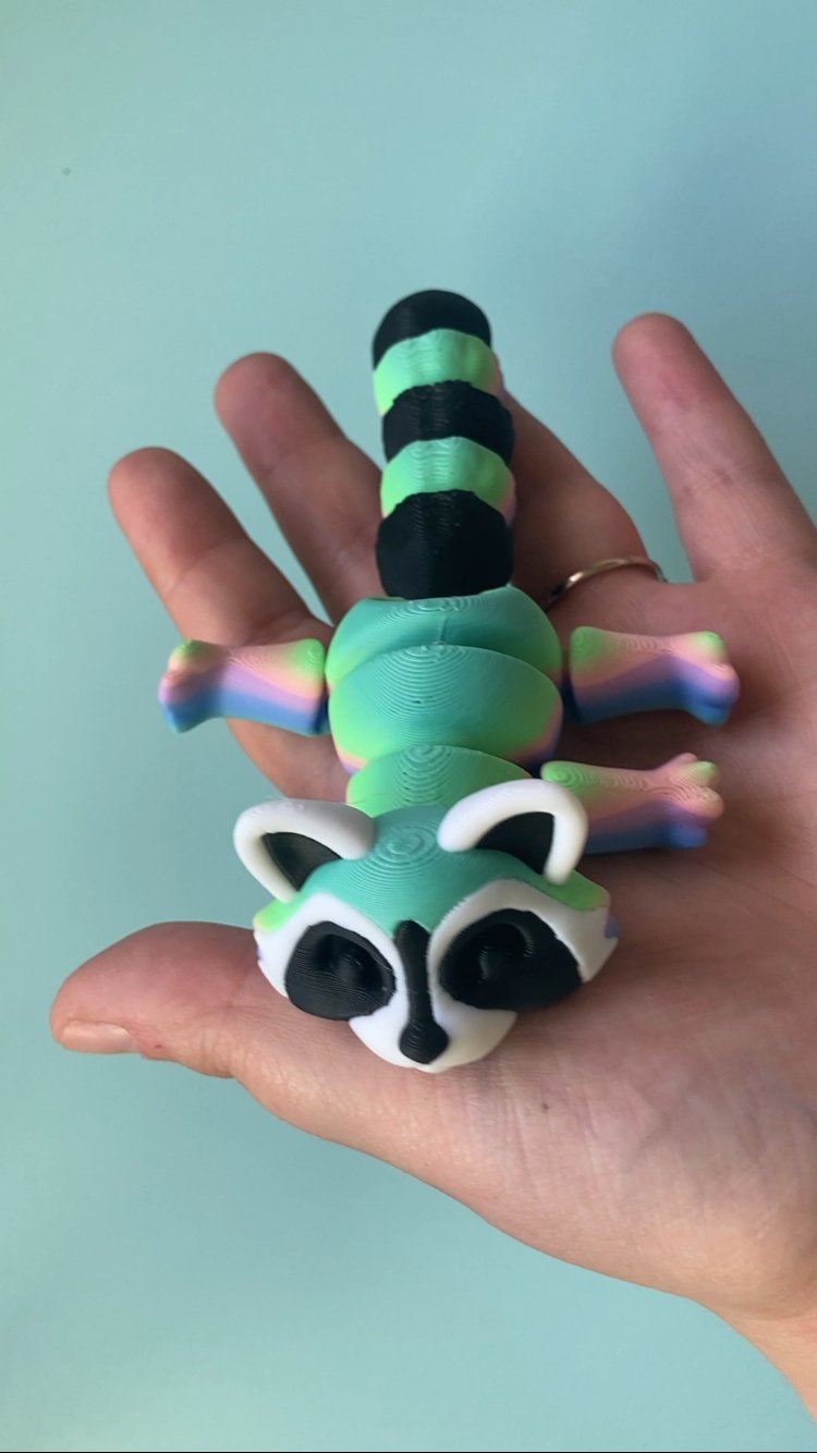 Articulated Raccoon Fidget - Rainy Day Reader