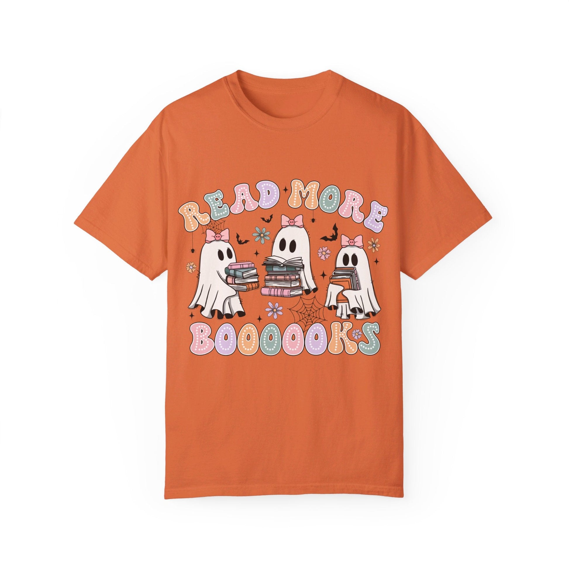 Bookish Ghost Comfort Color Cozy Tshirt - Rainy Day Reader