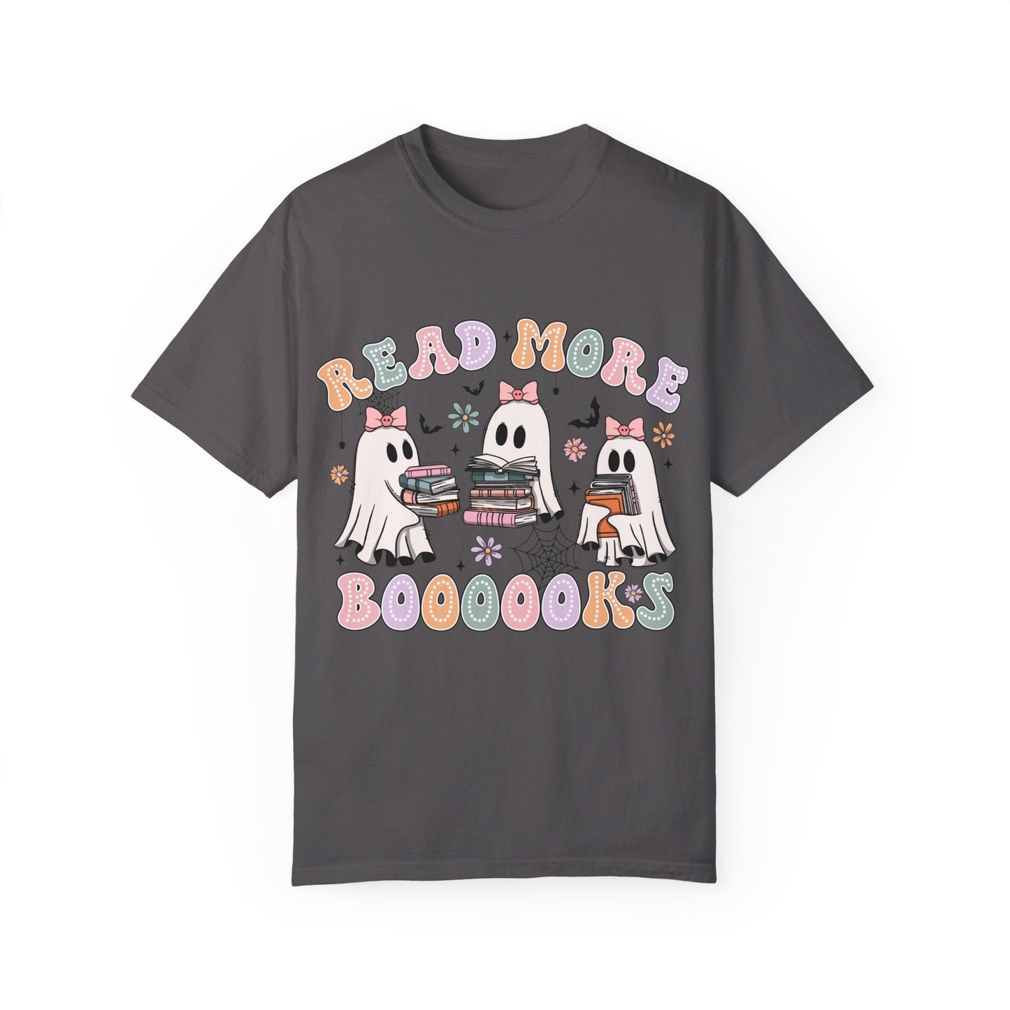 Bookish Ghost Comfort Color Cozy Tshirt - Rainy Day Reader