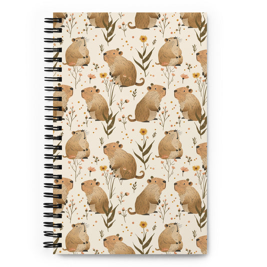 Capybara Floral Spiral Bullet Journal - RainyDayReader