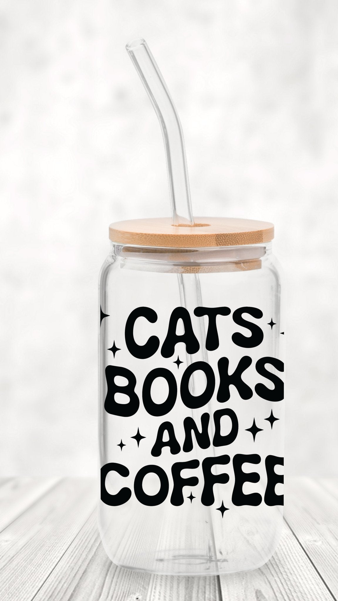 Cats & Books 20oz Libbey Cup - Rainy Day Reader