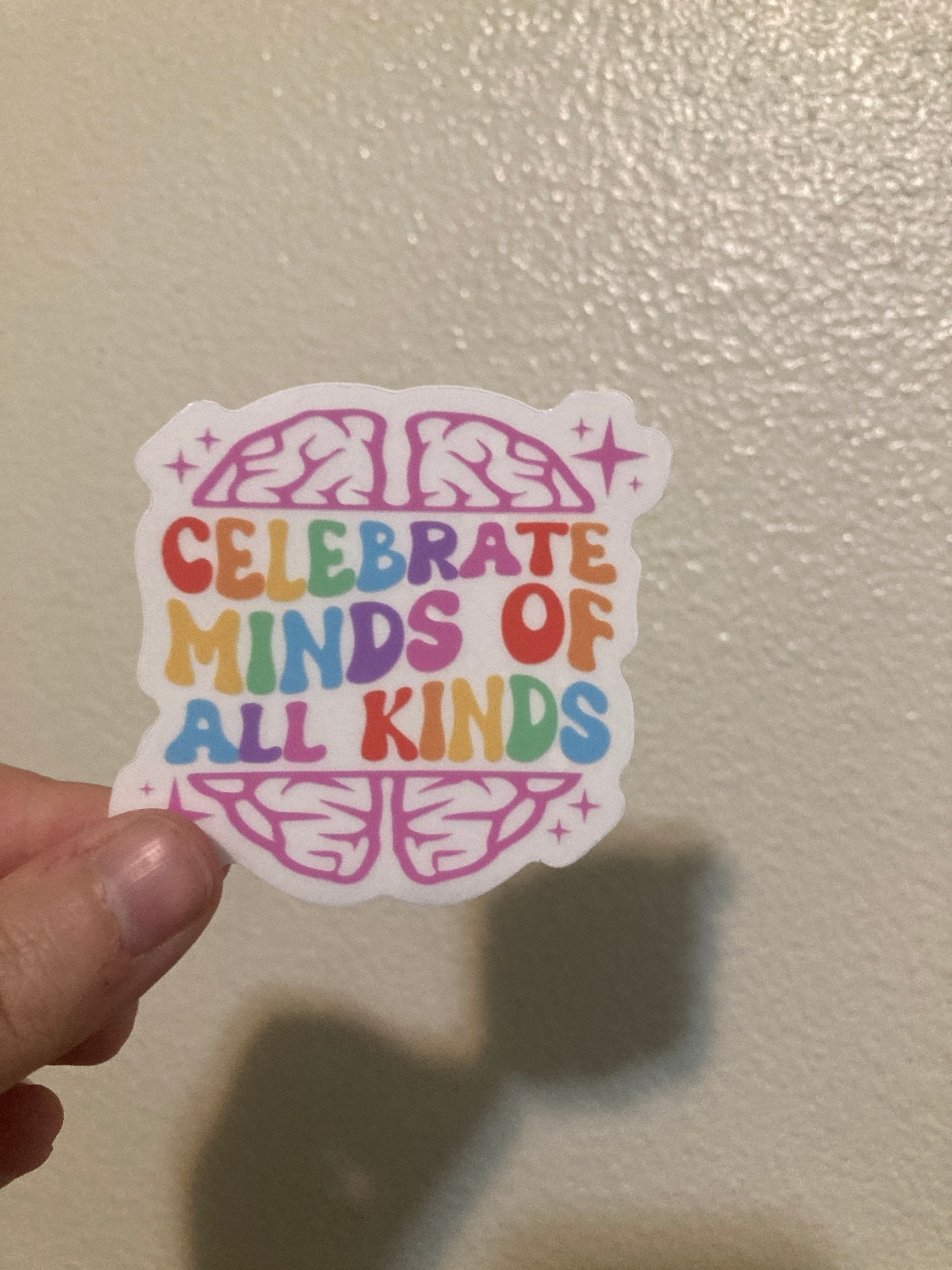 Celebrate Minds Clear Sticker - Rainy Day Reader