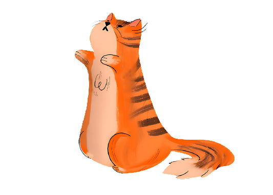 Chonky orange Cat sticker - RainyDayReader