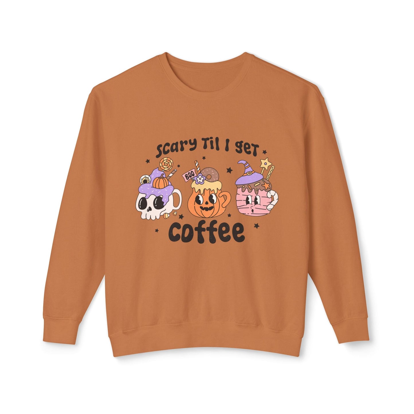 Coffee Fall Cozy Crewneck Sweatshirt - Rainy Day Reader