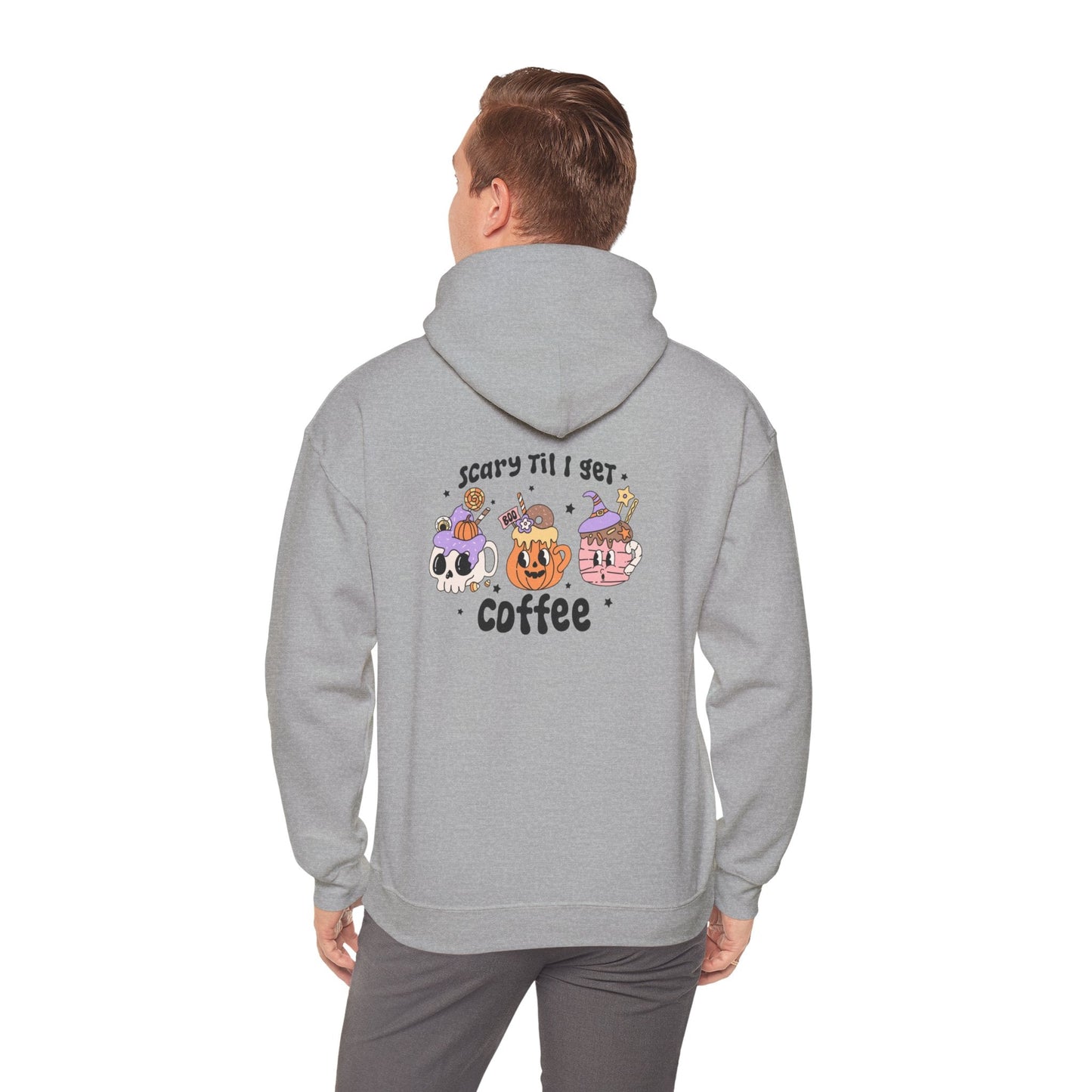 Cozy Spooky Coffee Unisex Heavy Blend Hoodie - Rainy Day Reader