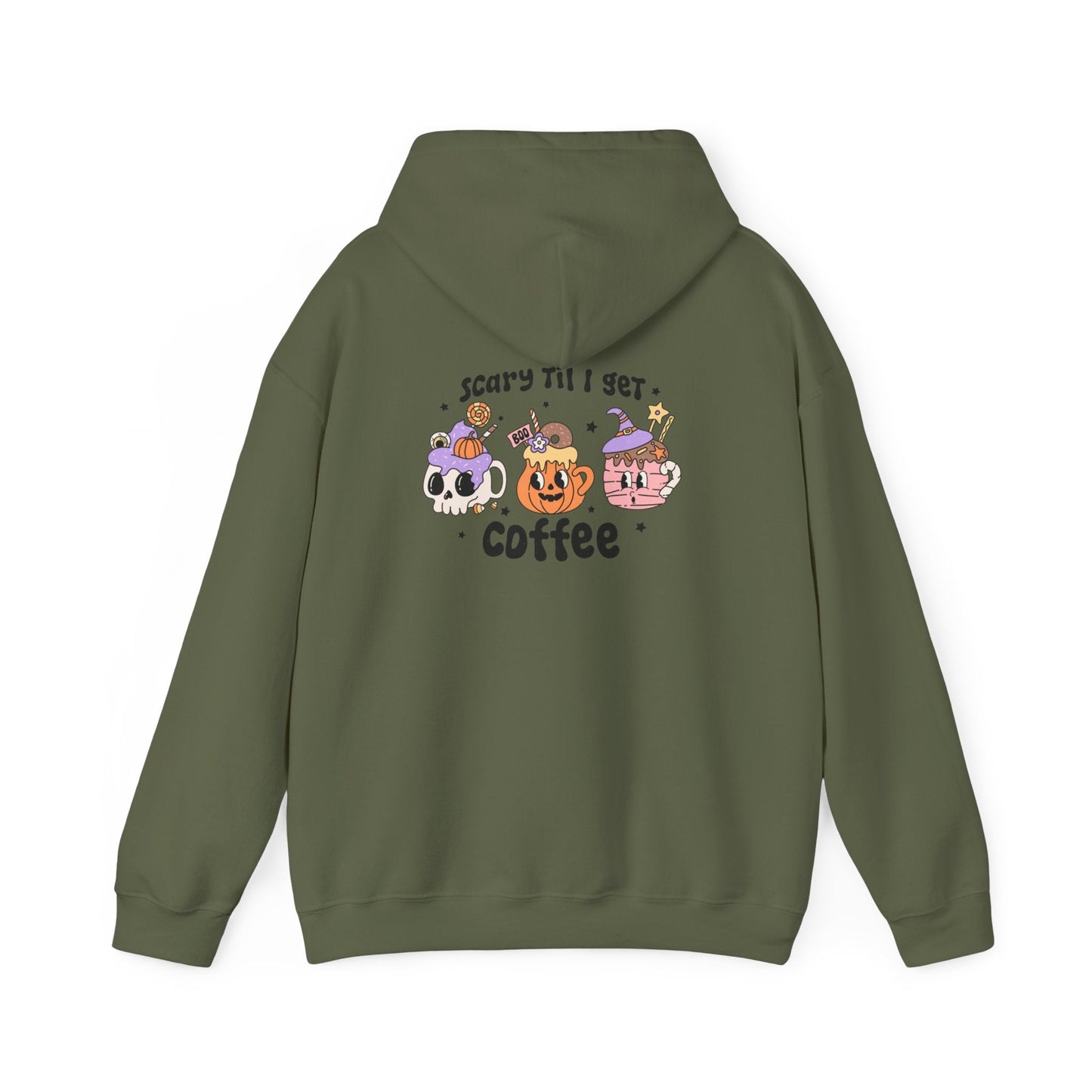 Cozy Spooky Coffee Unisex Heavy Blend Hoodie - Rainy Day Reader