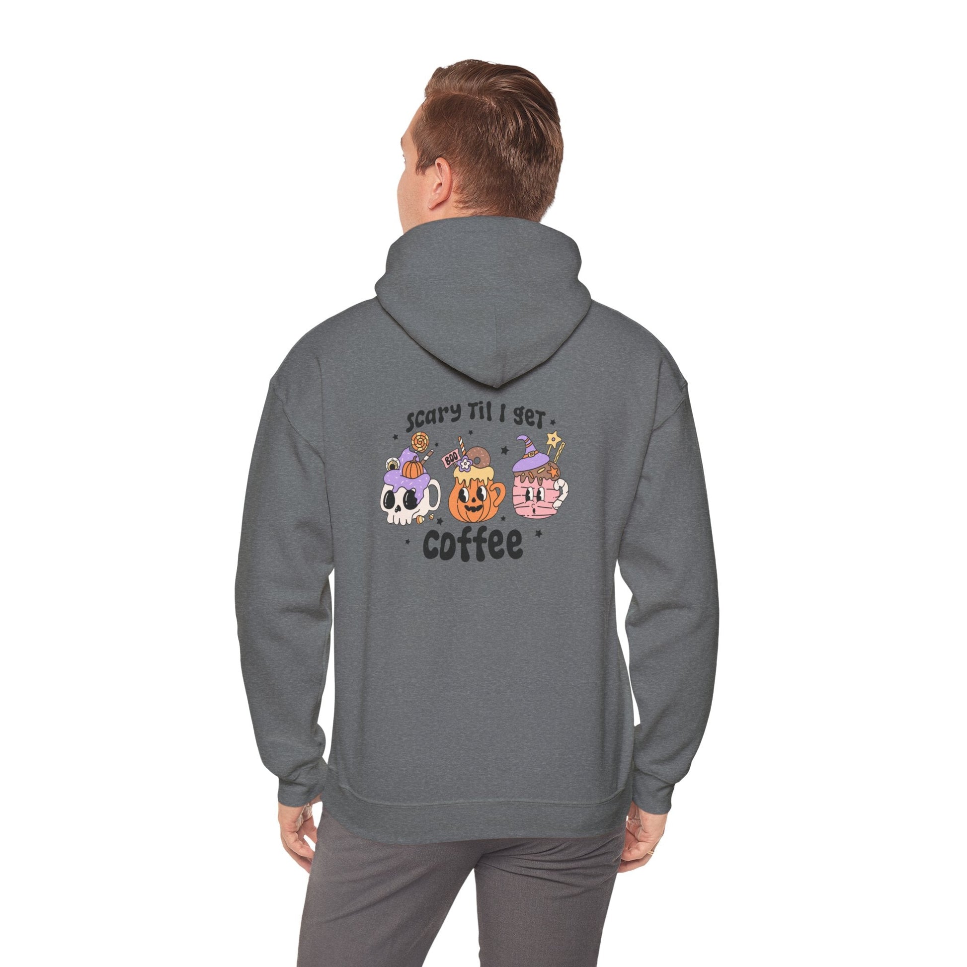 Cozy Spooky Coffee Unisex Heavy Blend Hoodie - Rainy Day Reader