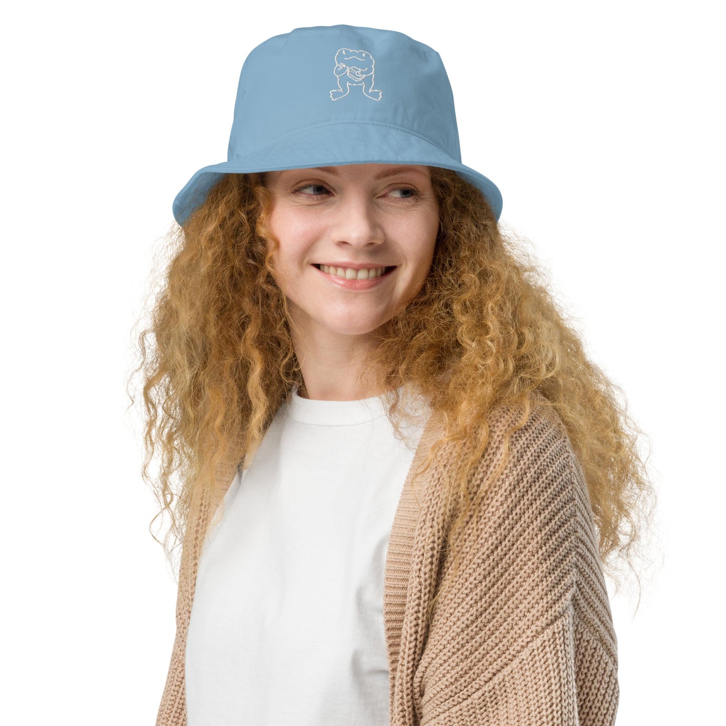 Frog Embroidered Bucket Hat - RainyDayReader