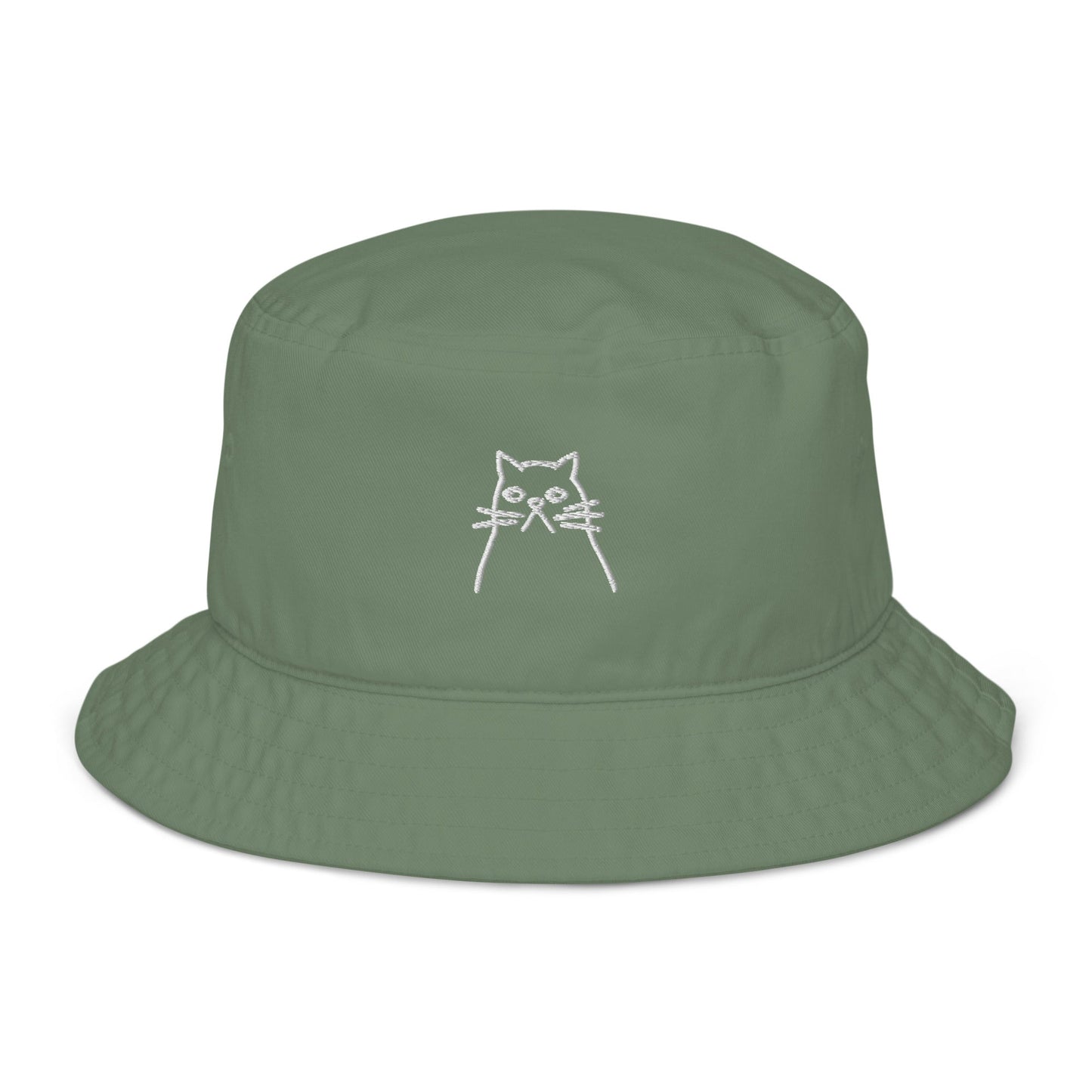 Grumpy Cat Embroidered Bucket Hat - RainyDayReader