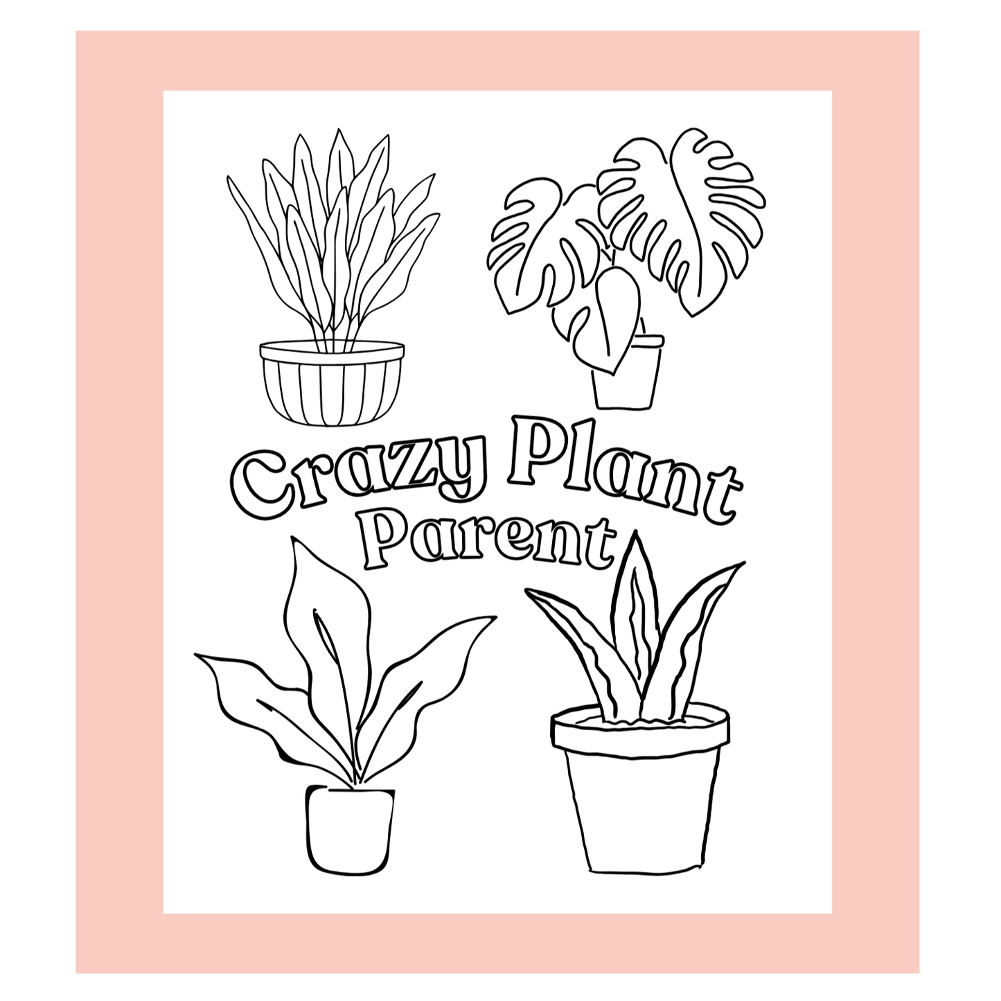 Plant Lover Coloring Page - RainyDayReader