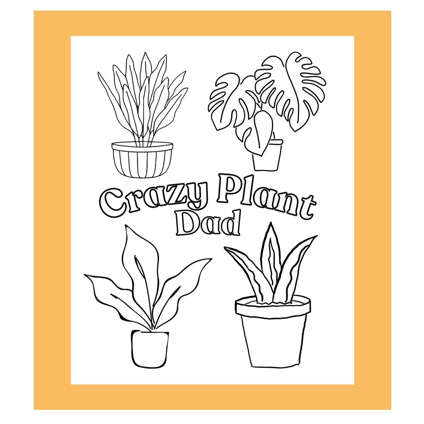 Plant Lover Coloring Page - RainyDayReader