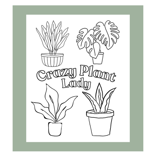 Plant Lover Coloring Page - RainyDayReader