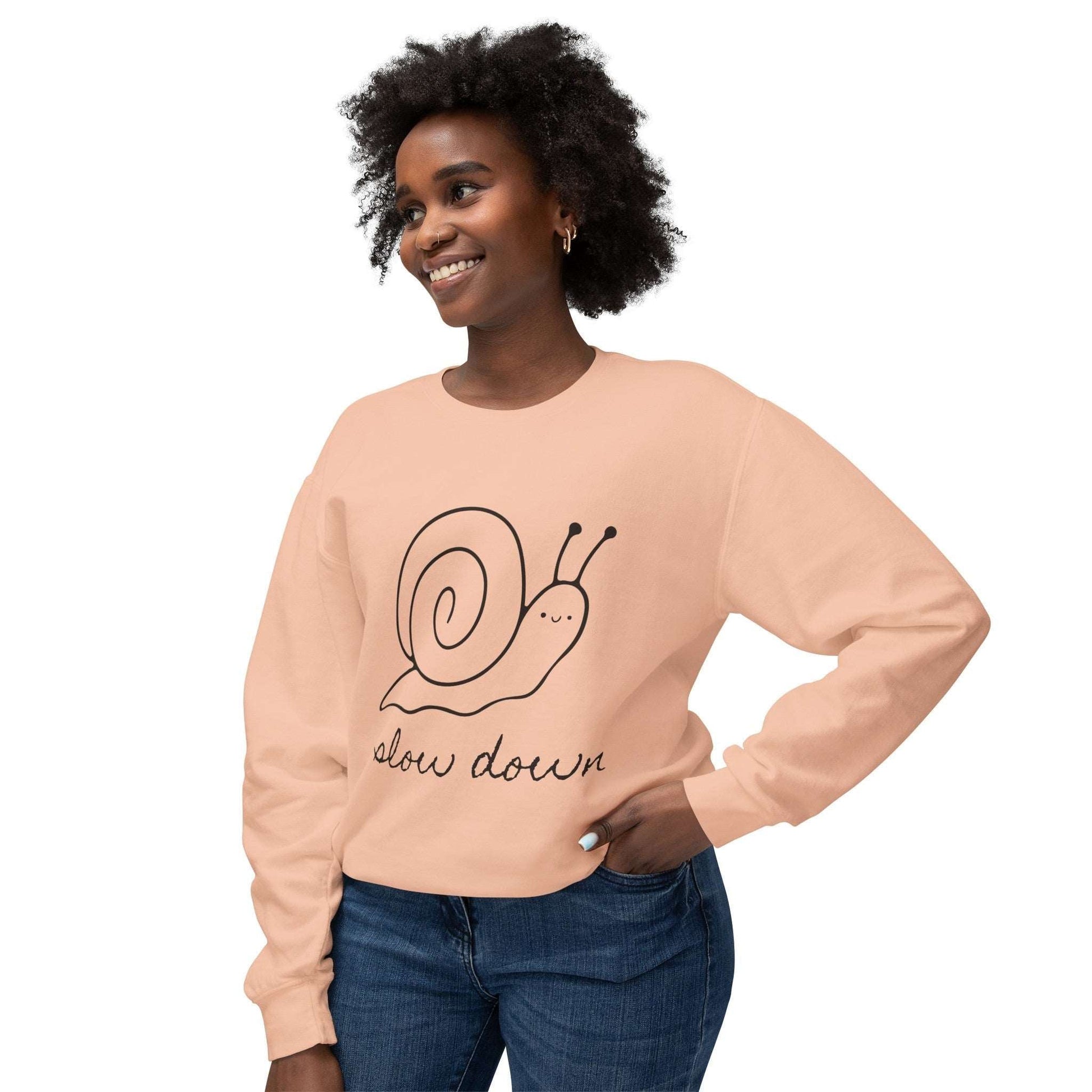 Snail Cozy Crewneck Sweatshirt - RainyDayReader