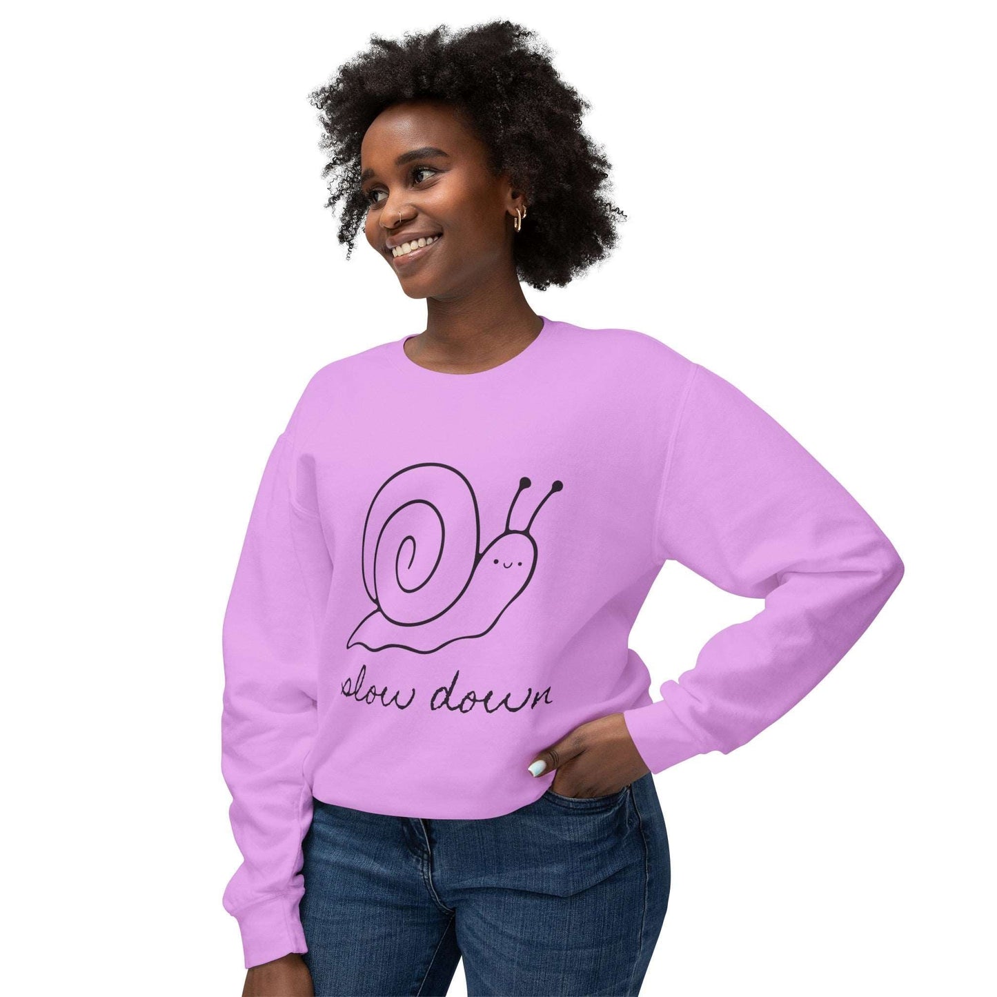 Snail Cozy Crewneck Sweatshirt - RainyDayReader