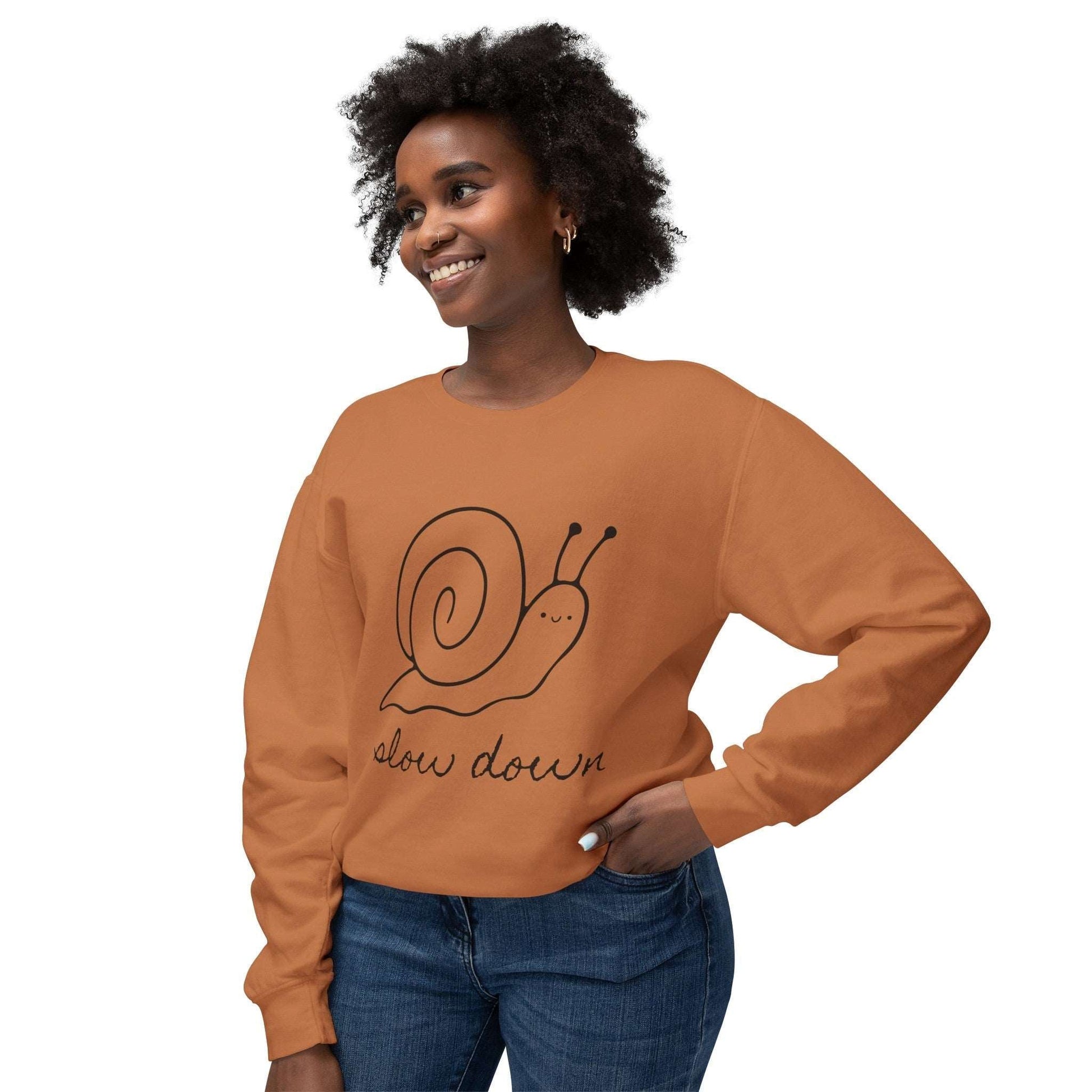 Snail Cozy Crewneck Sweatshirt - RainyDayReader