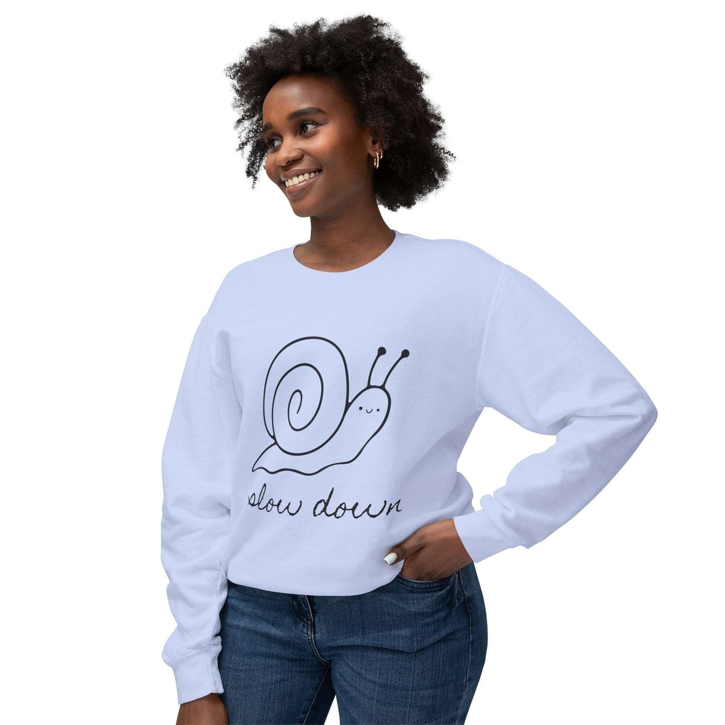 Snail Cozy Crewneck Sweatshirt - RainyDayReader