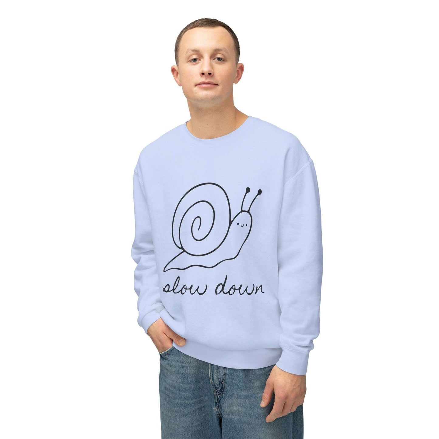 Snail Cozy Crewneck Sweatshirt - RainyDayReader