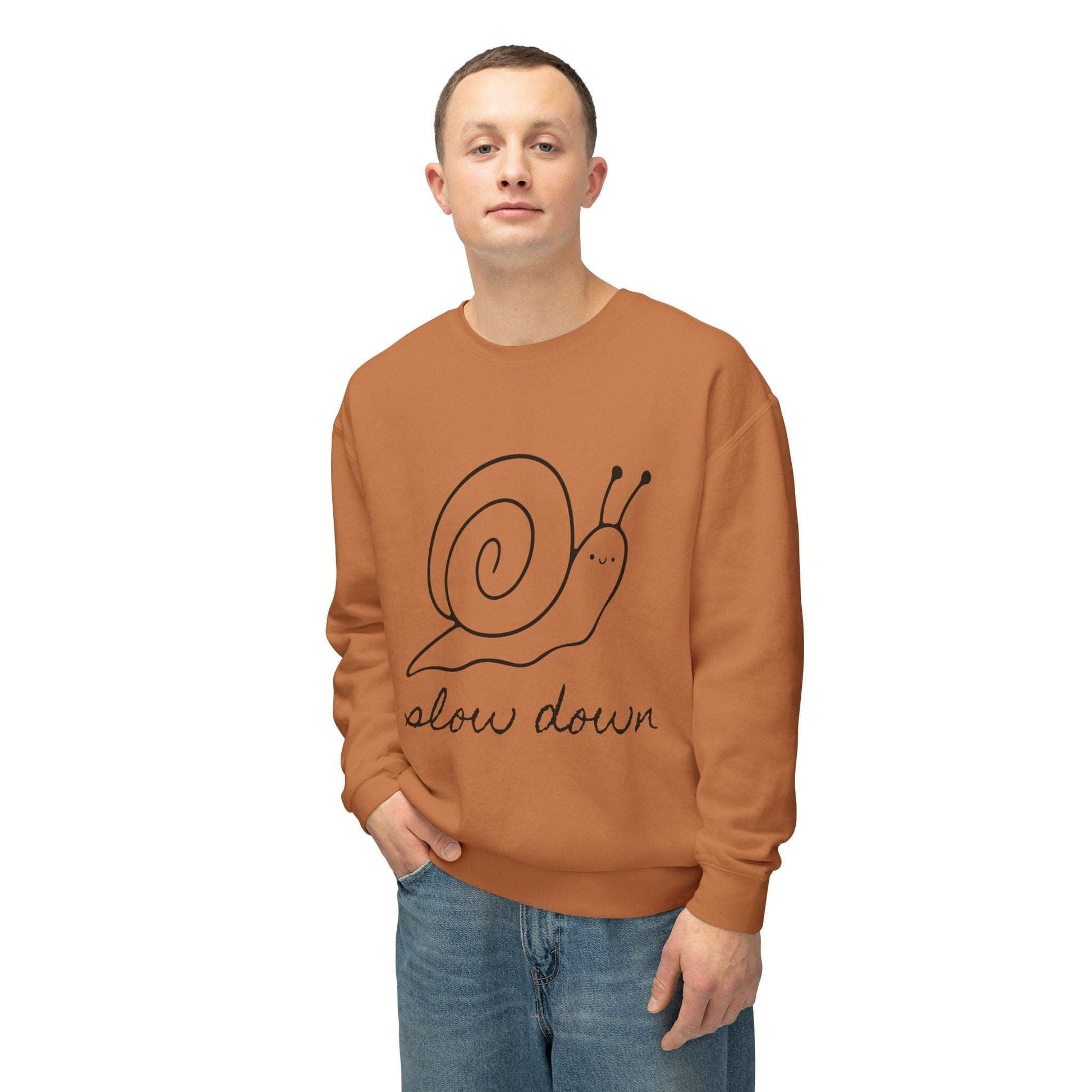 Snail Cozy Crewneck Sweatshirt - RainyDayReader