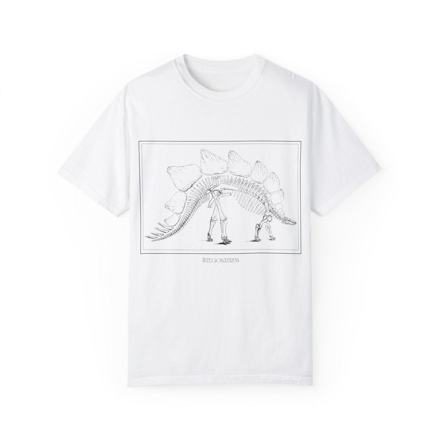 Stegosaurus Vintage Line Art T - shirt - RainyDayReader