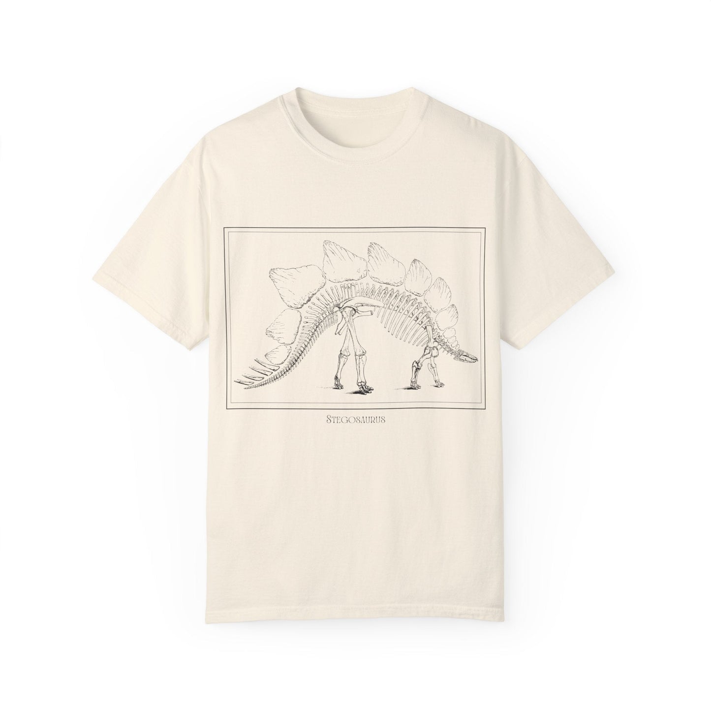 Stegosaurus Vintage Line Art T - shirt - RainyDayReader